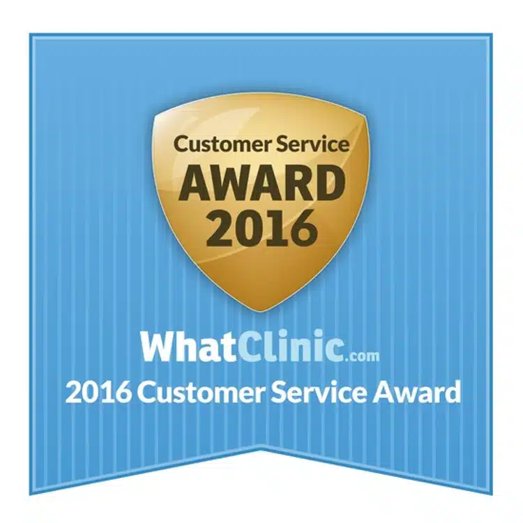 WhatClinic Customer Service Award 2016